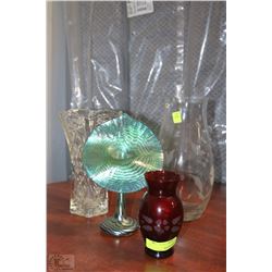 4 ASSORTED VASES