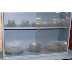 ESTATE GLASS PLATE, BOWL, COFFEE CUP SET