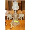 Image 1 : ESTATE CUT GLASS LAMP/CANDLE HOLDER