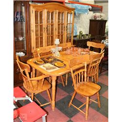 ESTATE SOLID WOOD TABLE WITH 6 CHAIRS BUFFET AND