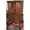 Image 3 : VINTAGE ESTATE WOOD TABLE WITH 4 CARVED CHAIRS