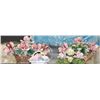 Image 1 : 4PCS ESTATE FLORAL CERAMIC ART BASKETS