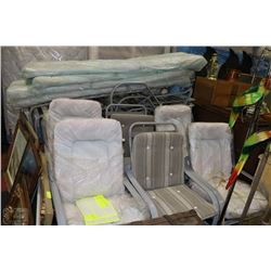 HUGE PATIO FURNITURE SET WITH CUSHIONS & LOUNGERS