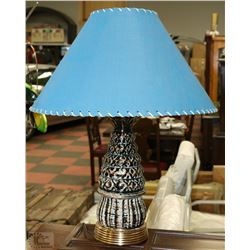 BLACK AND BLUE SHADE LAMP