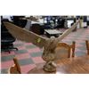 Image 1 : WOOD CARVED EAGLE 40"W X 17"H