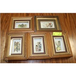 5PCS PAPER TOLE ESTATE MINI PICTURE SET