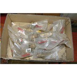 FLAT OF NEW BRASS PLUMBING VALVES