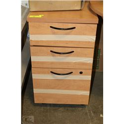 SMALL 24" 2 DRAWER FILING CABINET - LIGHT WOOD