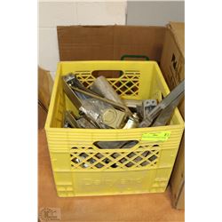 MILK CRATE WITH DOOR CLOSERS