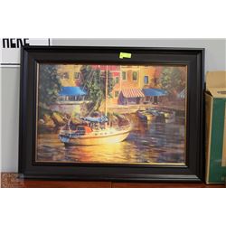 SHIP SCENE FRAMED PICTURE