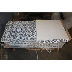 LOT OF 13 BOXES OF 4-60X60CM BEIGE PORCELAIN TILE