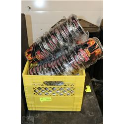 CRATE WITH COMMERCIAL PASTA BOWLS AND