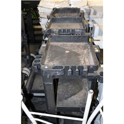 SET OF 4 RUBBERMAID JANITORIAL CLEANING CARTS