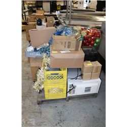 PALLET OF COMMERCIAL DISHES AND MISC