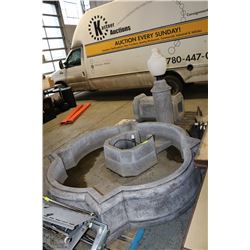 LARGE 6.5' X 8' SOLID CONCRETE FOUNTAIN
