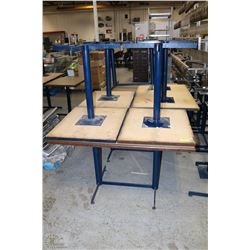 SET OF 7 COMMERCIAL TABLES WITH 1 EXTRA BASE