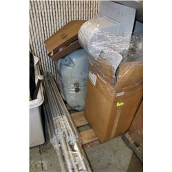 PALLET WITH 4 FLAGPOLES AND BASES SOLD WITH