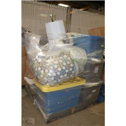SHOWHOME PALLET OF ORNAMENTS, PILLOWS ETC