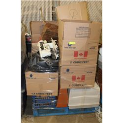 ESTATE PALLET WITH MISC HOUSEHOLD, TYPEWRITERS