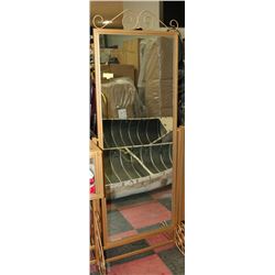 GOLD TONE  FLOOR MIRROR 24" X 73"
