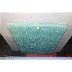 SET OF 3 CRACKLE GLASS PANES