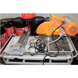 CHICAGO ELECTRIC 10" TILE SAW WITH 2.5HP PVC TRAY