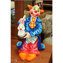 PAPER MACHE CLOWN "THE MAGICIAN" SIGNED ALVAREZ