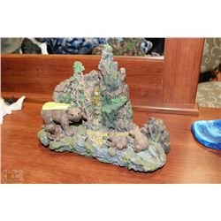 MOTHER BEAR AND CUBS FOUNTAIN (12"L X 8"W X 10"H)