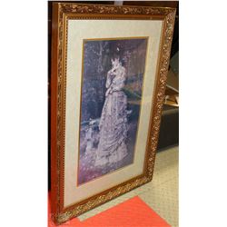 ESTATE GOLD TONE FRAMED PICTURE