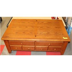 WOODEN COFFEE TABLE WITH DRAWERS