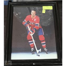 MONTREAL CANADIENS JEAN BELIVEAU FRAMED PHOTO