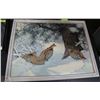 Image 1 : ESTATE 1941 24"X31" PARTRIDGE WINTER SCENE BY