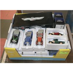 BOX OF STACKED COLLECTIBLE  DIE CAST CARS