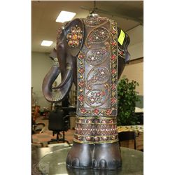 ELEPHANT END TABLE (GLASS NEEDS GLUEING)