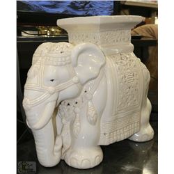 PORCELAIN FILIGREE ELEPHANT HALL STAND (22" X 18"