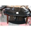 Image 1 : BLACK METAL & GLASS 2-TIER TV/MEDIA