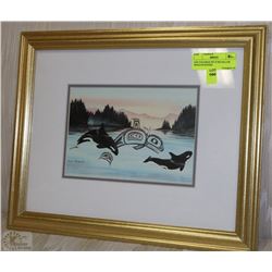 SUE COLEMAN PICTURE-KILLER WHALES SIGNED