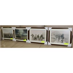 SET OF 4 FRAMED CANADIAN MILITARY WAR