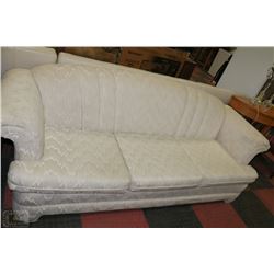 WHITE FABRIC SOFA 86"X34"