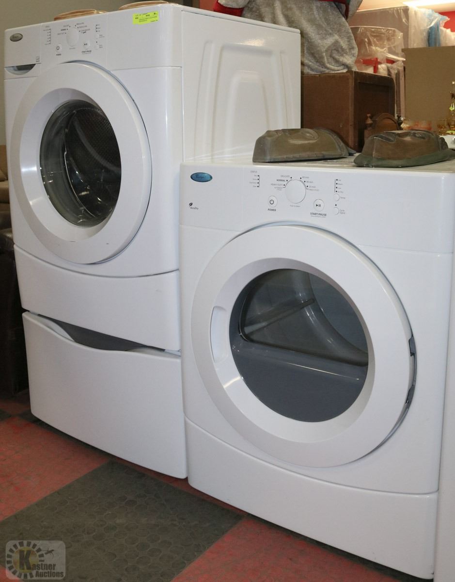 WHIRLPOOL FRONT LOAD WASHER WITH PEDESTAL