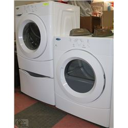WHIRLPOOL FRONT LOAD WASHER WITH PEDESTAL