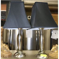 SET OF BRUSHED STAINLESS STEEL TRI-LIGHT