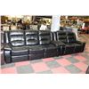 Image 1 : NEW BLAKE BLACK LEATHERETTE RECLINING SOFA AND