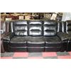 Image 2 : NEW BLAKE BLACK LEATHERETTE RECLINING SOFA AND