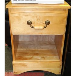 SOLID CEDAR END TABLE WITH DRAWER