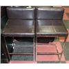 Image 1 : 2 BAR STOOLS WITH HALF BACKS