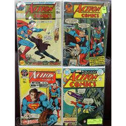 4 VINTAGE ACTION COMICS (ISSUES #393, 397, 400 & 4