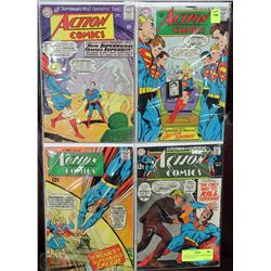 4 VINTAGE ACTION COMICS (ISSUES # 332, 366, 367 &