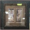 Image 1 : WOOD FRAMED SAFARI PRINTS - TIGERS &