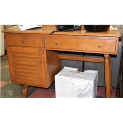WOODEN DESK  WITH DRAWER AND STORAGE